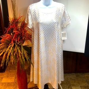 LuLaRoe Dress Sparkles Gold & Silver Size Carly S